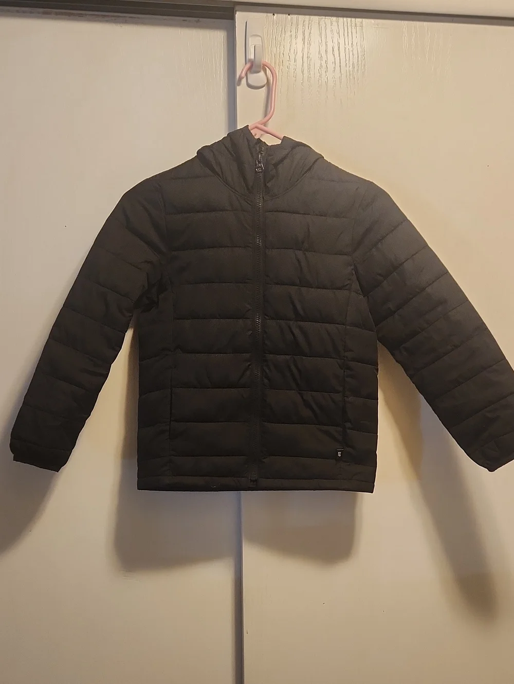 GAP Kids Small Black Quilted Hooded Puffer Jacket